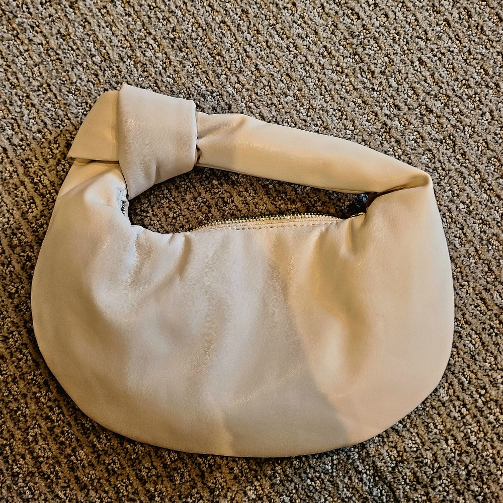 Melie Bianco Alexandra Top Handle Bag in Cream